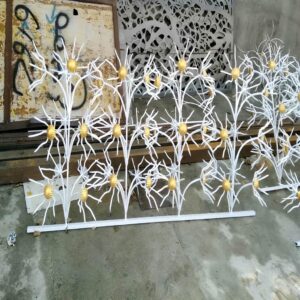 حفاظ گل آفتابگردان فلزی برای دیوار ورودی