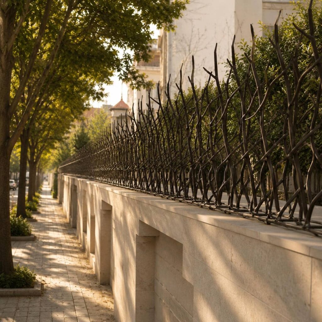 حفاظ دیوار نصب شده روی نمای سنگی زاهدان
