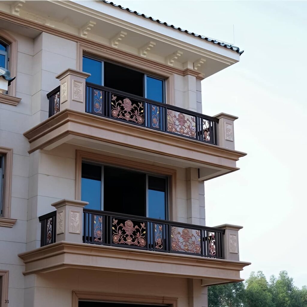 نرده بالکن سفارشی کرج با رنگ مشکی