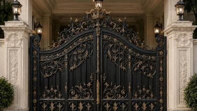 درب حیاط سفارشی با ابعاد دقیق در استان کردستان