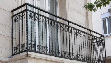 نرده بالکن سفارشی اردبیل با ابعاد دقیق دهانه