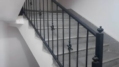 نرده راه پله سفارشی مشکی در استان اصفهان