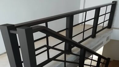 نرده راه پله سفارشی مشکی در استان زنجان
